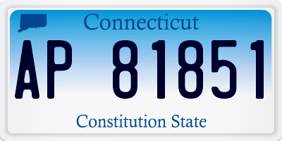CT license plate AP81851