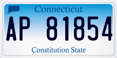 CT license plate AP81854