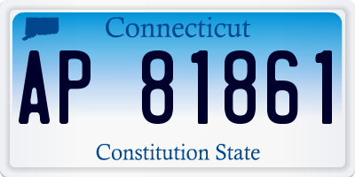 CT license plate AP81861
