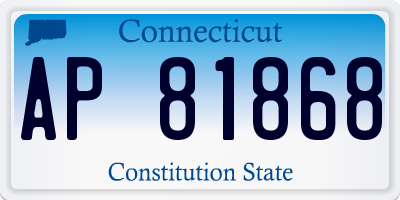 CT license plate AP81868