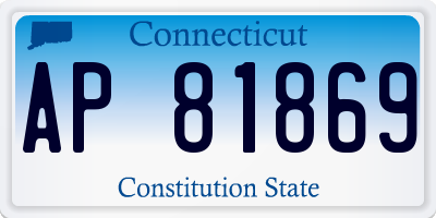 CT license plate AP81869