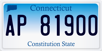 CT license plate AP81900