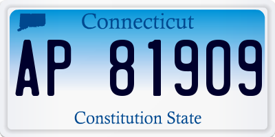 CT license plate AP81909