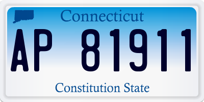 CT license plate AP81911