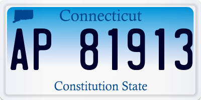CT license plate AP81913