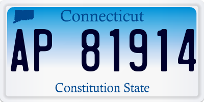 CT license plate AP81914