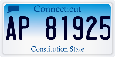 CT license plate AP81925