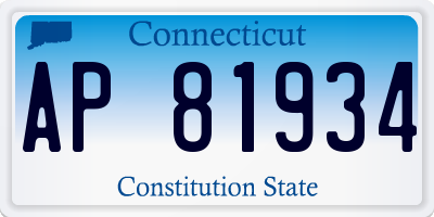 CT license plate AP81934