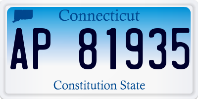 CT license plate AP81935