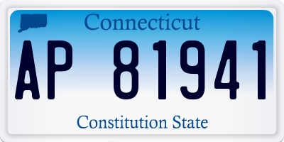 CT license plate AP81941