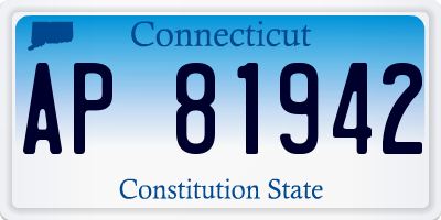 CT license plate AP81942