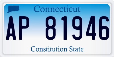 CT license plate AP81946