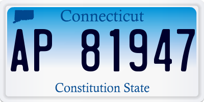 CT license plate AP81947