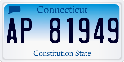 CT license plate AP81949