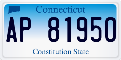CT license plate AP81950