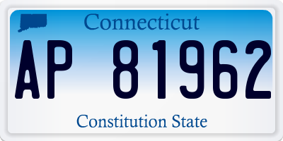 CT license plate AP81962