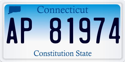 CT license plate AP81974
