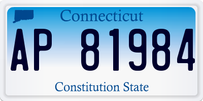 CT license plate AP81984