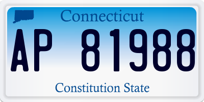 CT license plate AP81988
