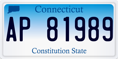CT license plate AP81989