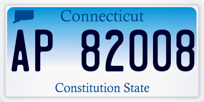 CT license plate AP82008