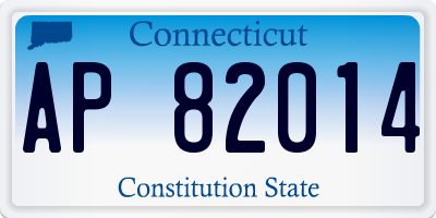 CT license plate AP82014