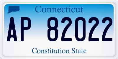 CT license plate AP82022