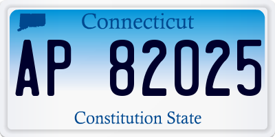 CT license plate AP82025