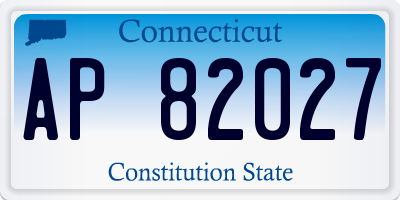 CT license plate AP82027