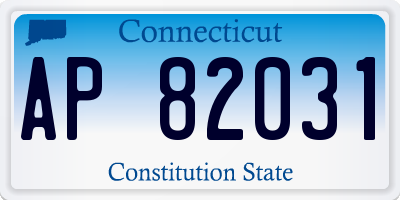 CT license plate AP82031