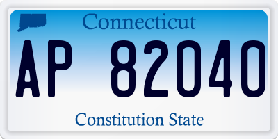 CT license plate AP82040