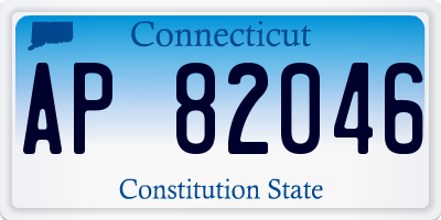 CT license plate AP82046