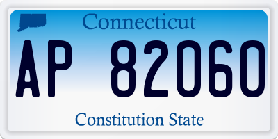 CT license plate AP82060