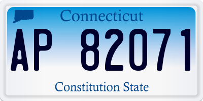 CT license plate AP82071
