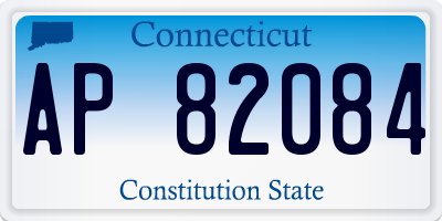 CT license plate AP82084