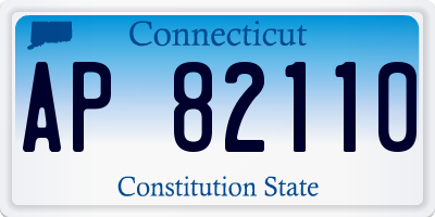 CT license plate AP82110