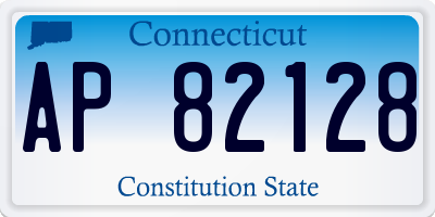 CT license plate AP82128