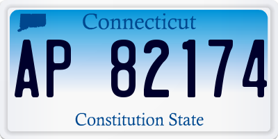CT license plate AP82174