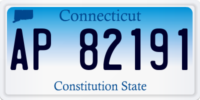 CT license plate AP82191