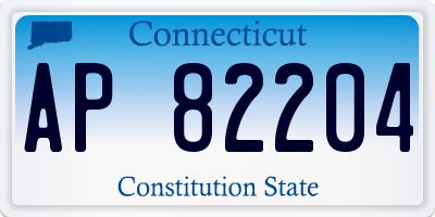 CT license plate AP82204