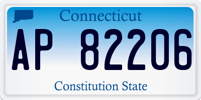 CT license plate AP82206