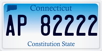 CT license plate AP82222