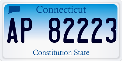 CT license plate AP82223