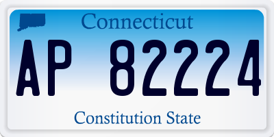 CT license plate AP82224
