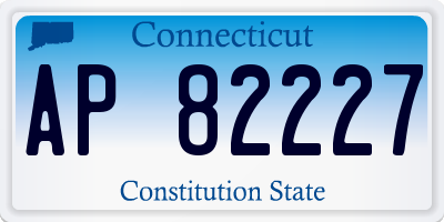 CT license plate AP82227