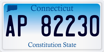 CT license plate AP82230