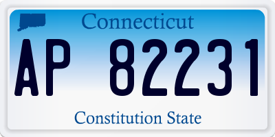CT license plate AP82231