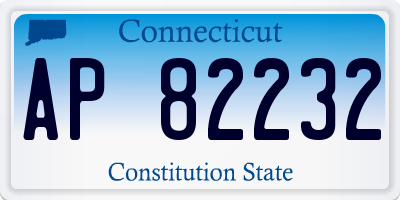 CT license plate AP82232