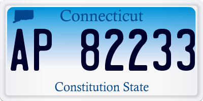 CT license plate AP82233