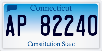 CT license plate AP82240